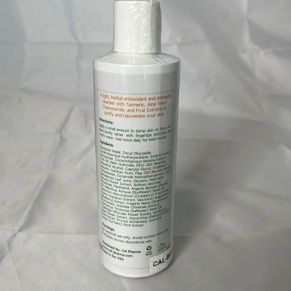 NAMASTE Skin Turmeric Daily Herbal Facial Cleanser New Unopened Size 8 oz 240ml - Picture 3 of 7